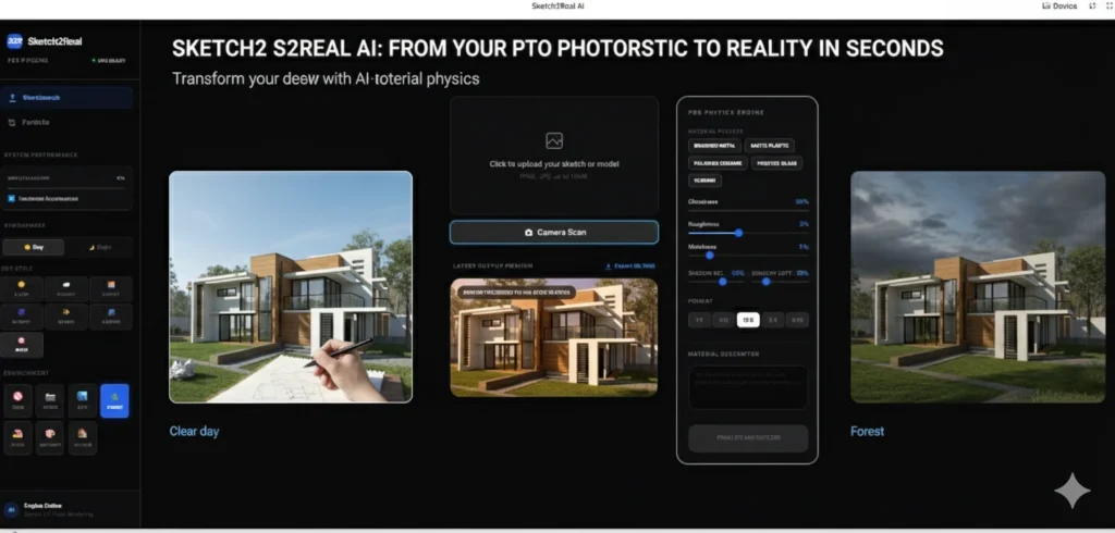 Sketch2Real AI realistic renders